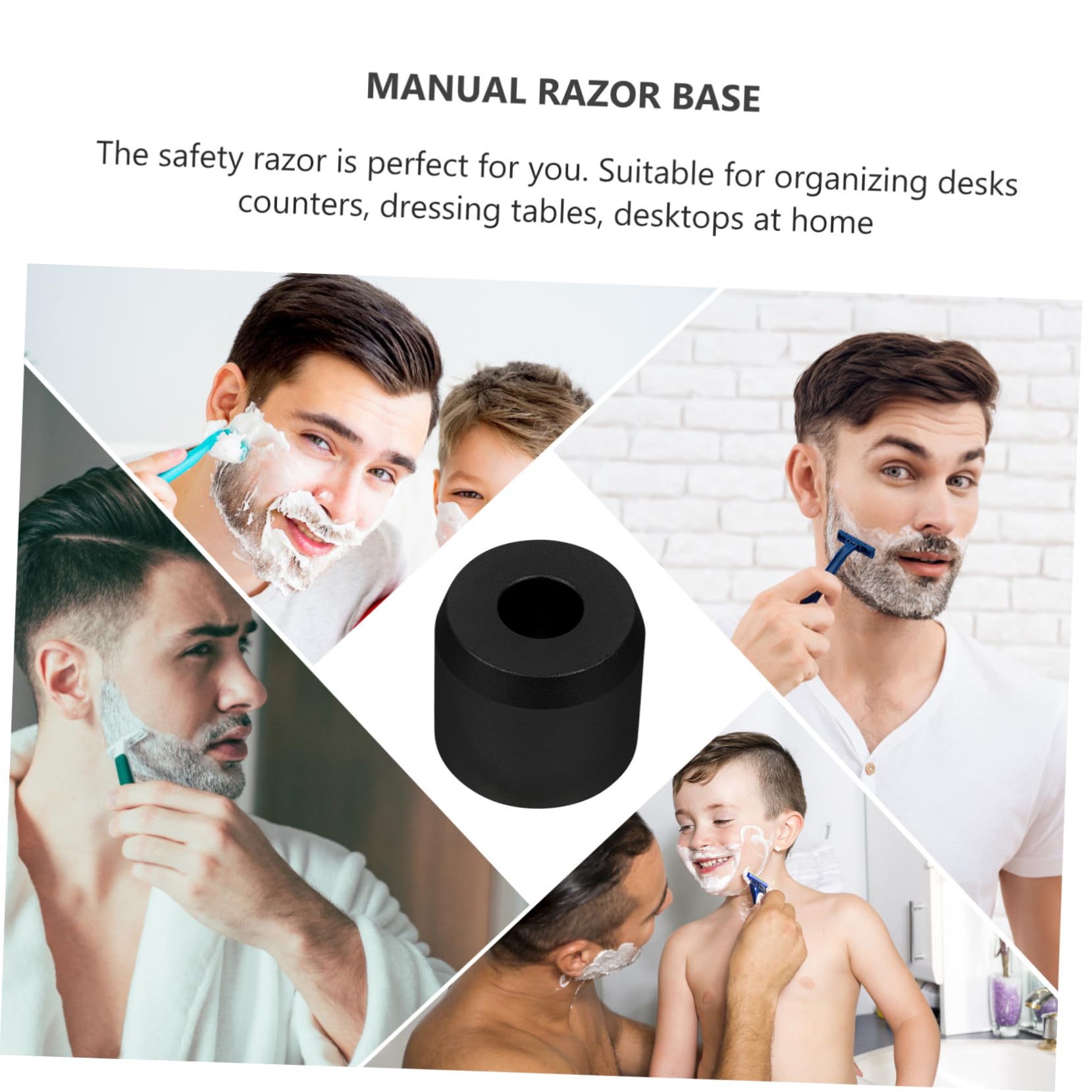 HAPINARY 3 Pcs Elegant Manual Razor Base Shaver Holder Stand Extend Life of Manual Shaver Tidy Bathroom