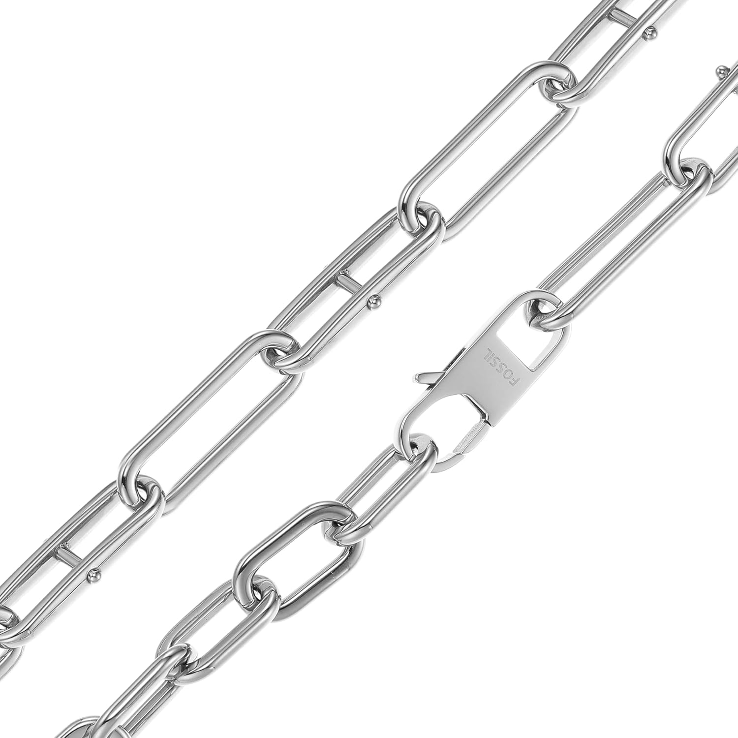Fossil Women's Heritage D-Link Stainless Steel Chain Necklace