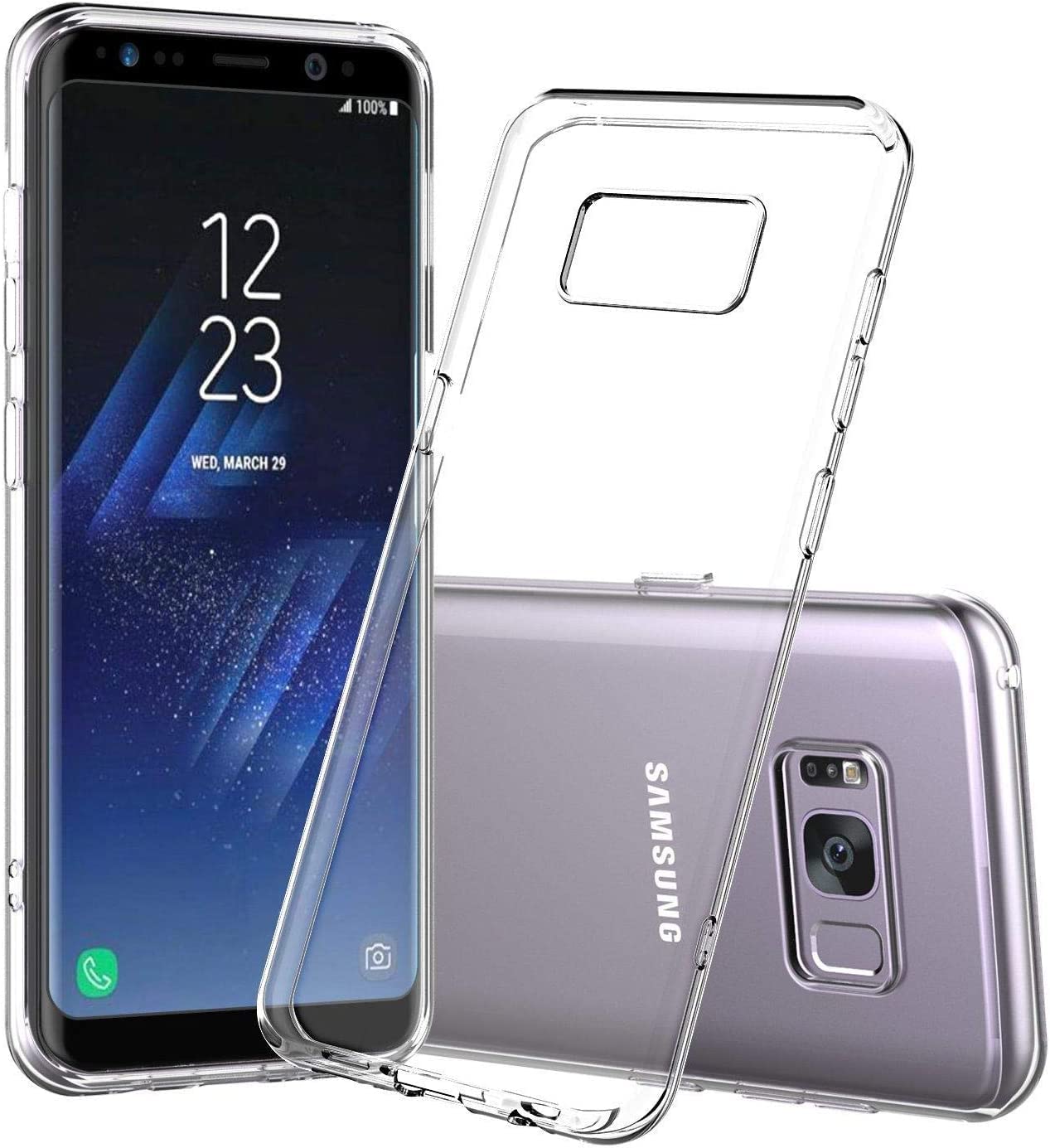 for Samsung Galaxy S8 PLUS clear silicone case soft TPU transparent clear anti scratch cover with reinforced shockproof bumper corner protection for Samsung Galaxy S8 PLUS