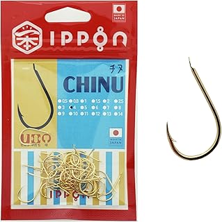IPPON (一本) チヌ ゴールドコート 1号/46本入〜7号/32本入 日本製 釣り針 フック
