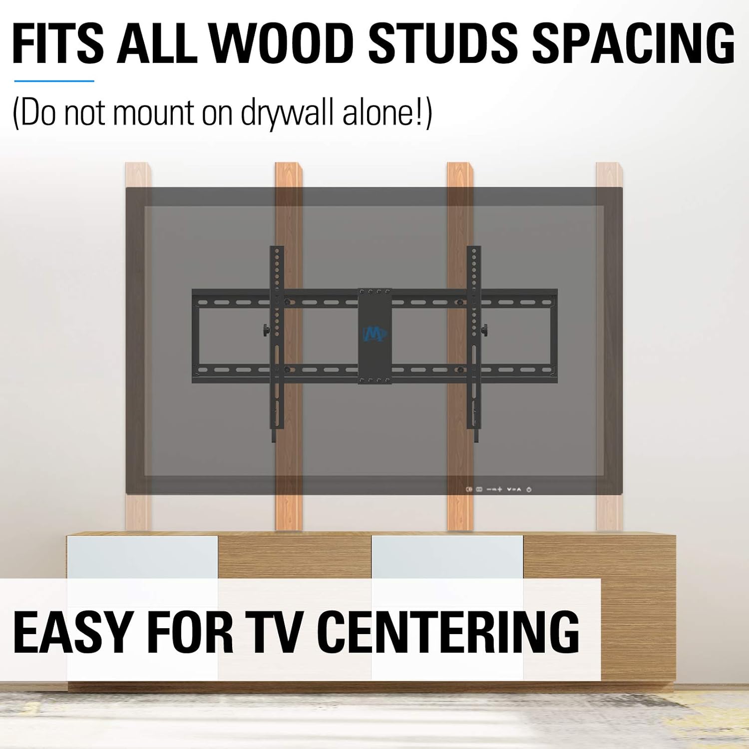 Mounting Dream TV Wall Mount for 42-86" TVs, Tilting TV Mount with Level Adjustment Fits 16-24" Wood Studs Easy for TV Centering, Wall Mount TV Bracket Max VESA 800x400mm, 120 LBS Loading, MD2263-XLK: Electronics