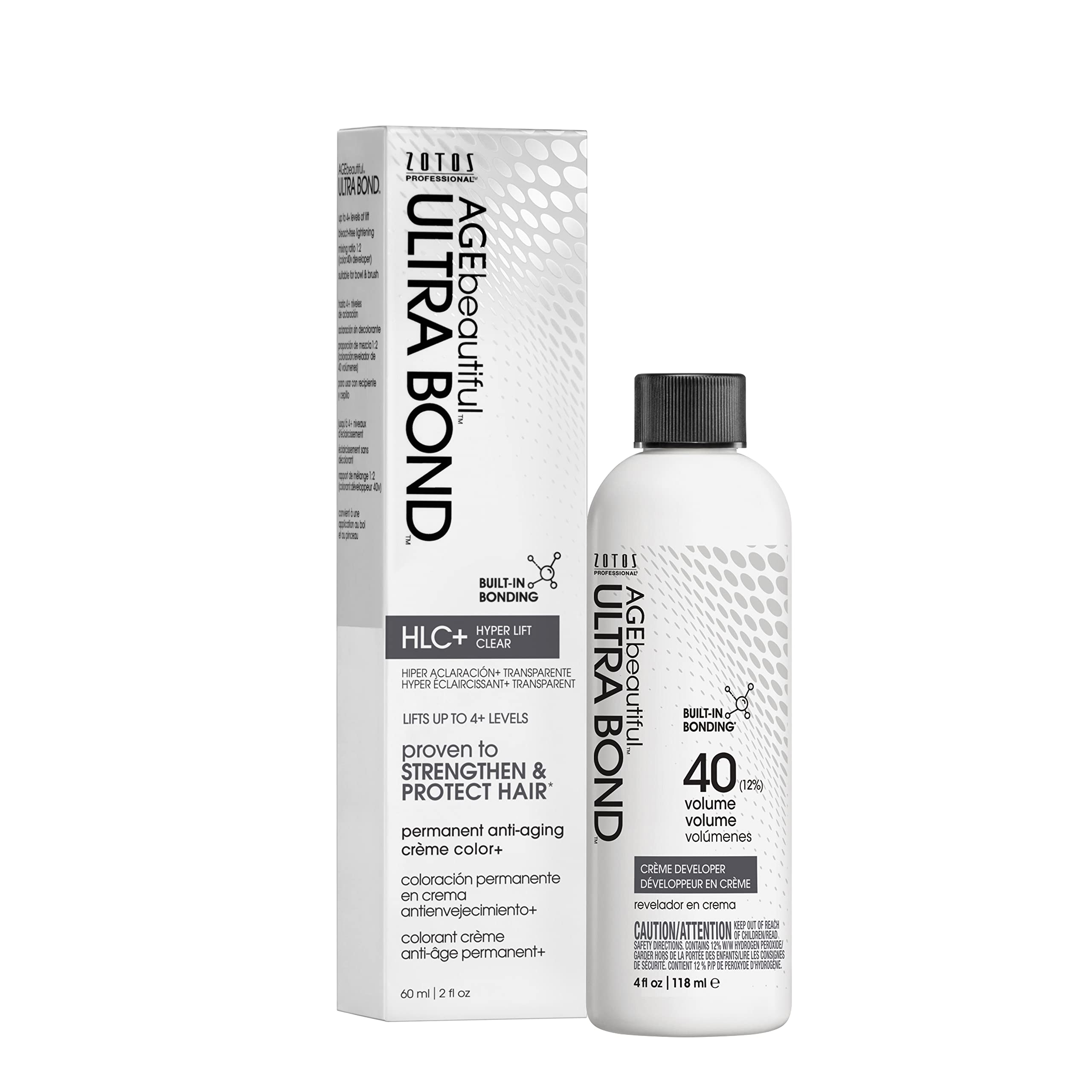 AGE beautiful Hyper Lift Crème Hair Lightener with Ultra Bond Building | Strengthens, Protects & Nourishes | Lifts up to 4+ Levels | Lightens & Tones in One-Step | Bleach-Free Lightening