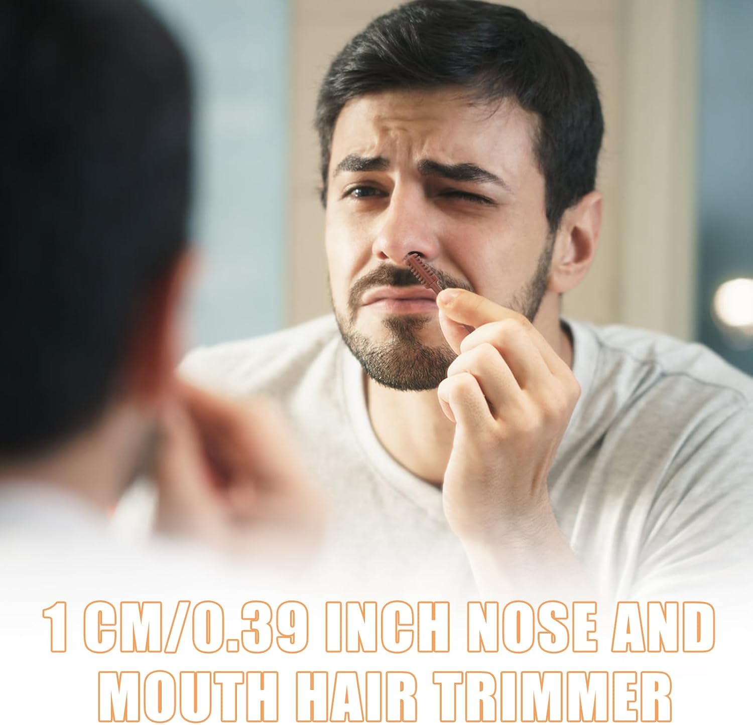 Gosknor 5 Pcs 2 in 1 Nose Hair Trimmer, Nasal Hair Cutter Blade Manual Nose Hair Razors Nostril Hair Remover Tool Double Sided & Single Sided Nose Hair Knife Cleaner for Women Men