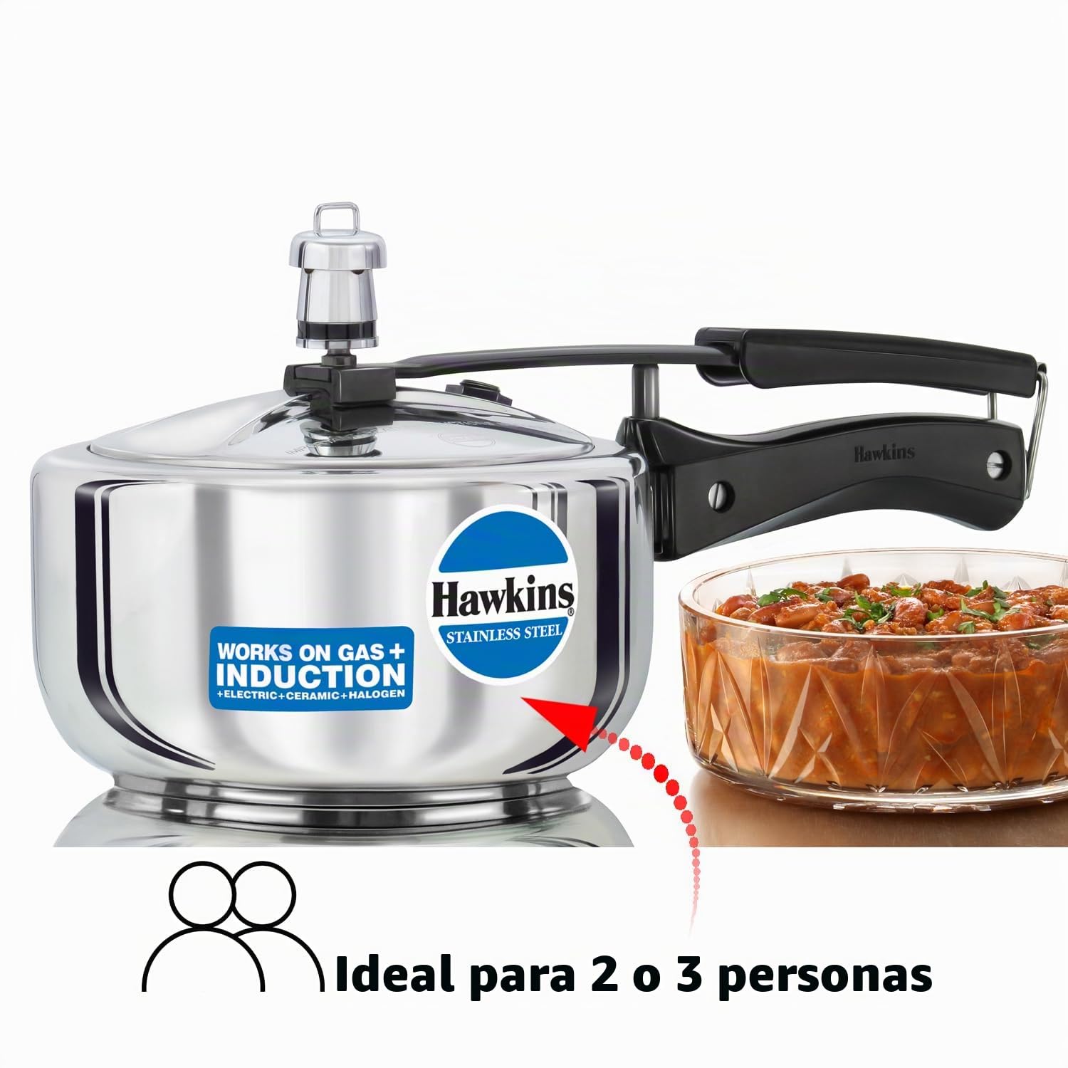 Hawkins Pressure Cooker Stainless Steel 2 Ltr.