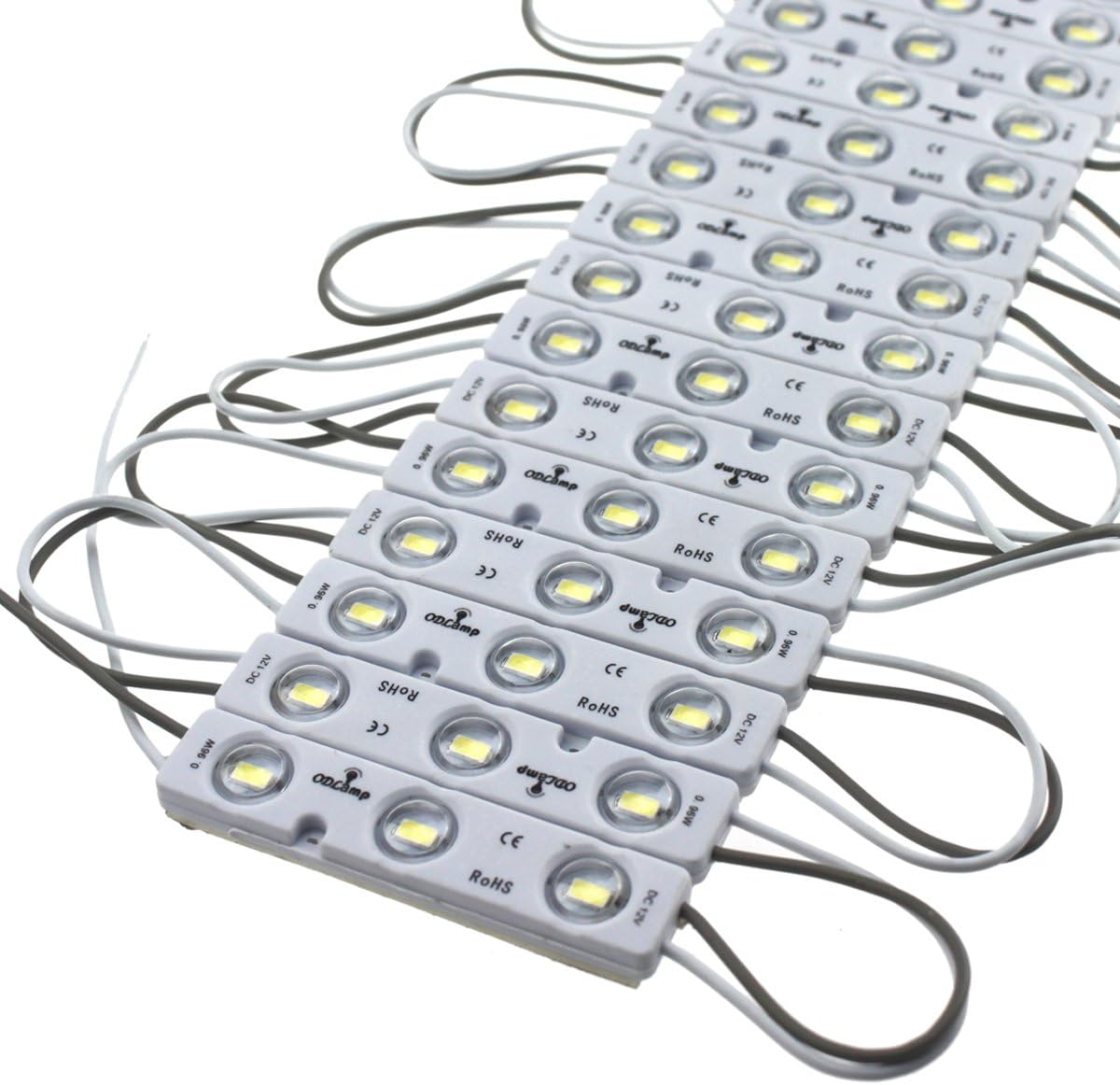 Nеw Dеаl Odlamp Super Bright 200pcs 3 LED Injection Module White 5630 5730 SMD 120LM Per Module Waterproof Decorative Light for Letter Sign Advertising Signs with Tape Adhesive Backside