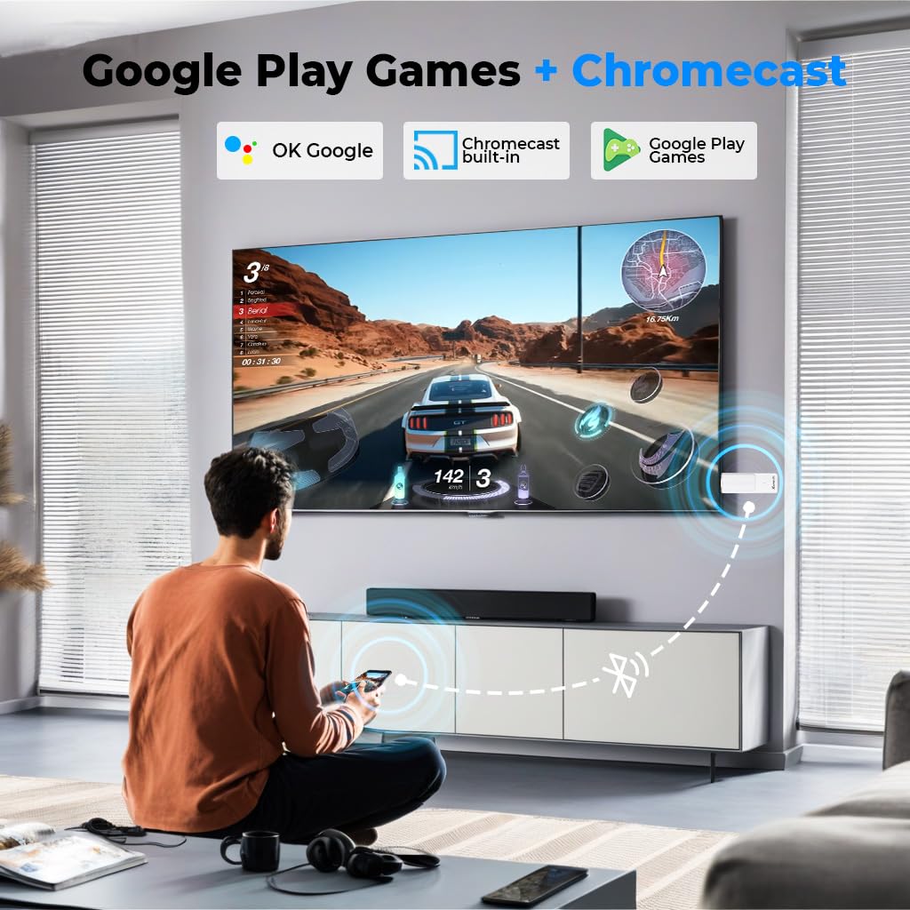 Android TV Stick 14.0 Neuestes 2026 4K Ultra HD TV-Stick Box 2 GB RAM 16 GB ROM RK3518 CPU Unterstützt 2,4/5GHz WiFi 6 BT 5.0, HDR10 Smart Streaming Media Player mit Assistant Sprachfernbedienung Weiß