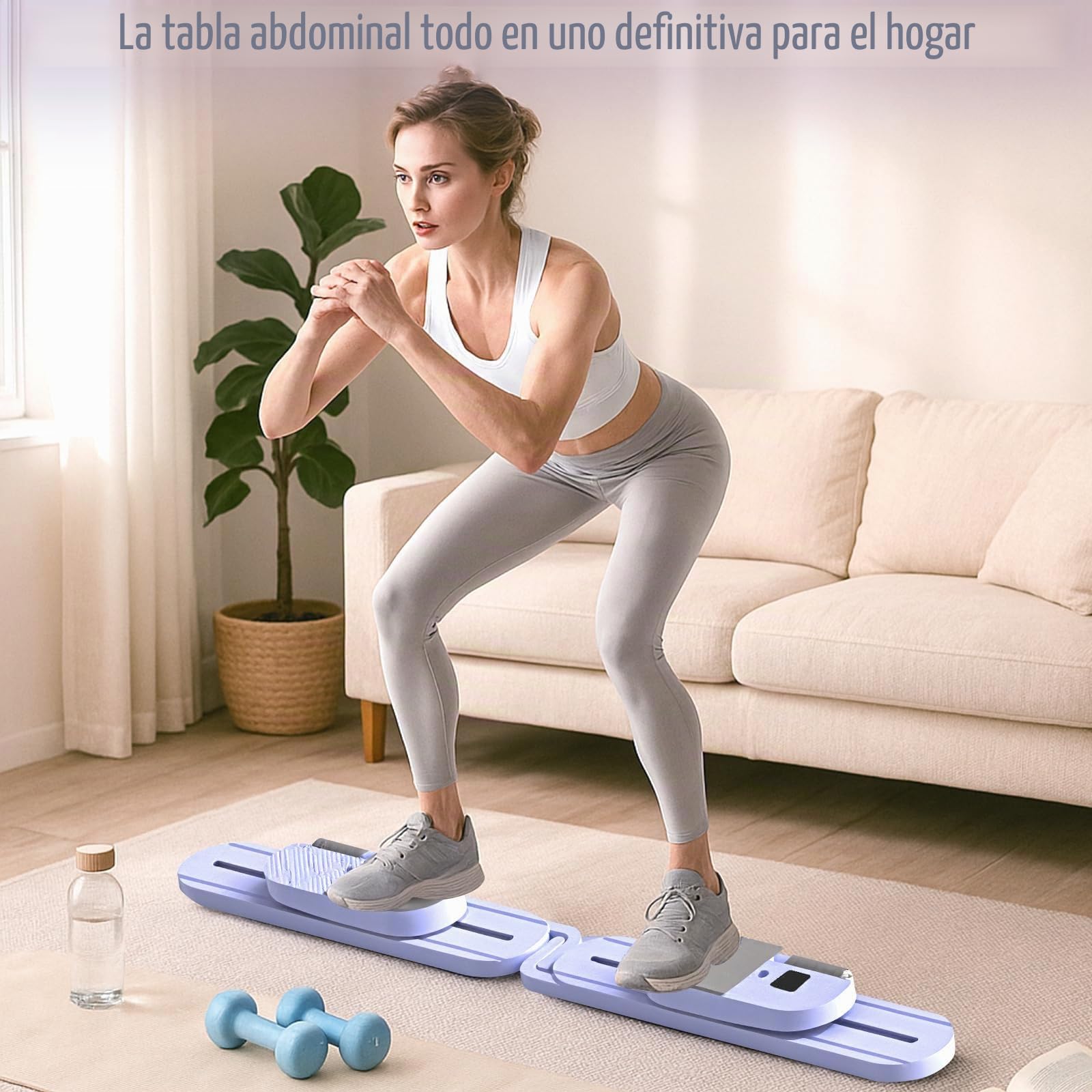 Tabla Reformer para Pilates con Bandas de Resistencia - Máquina de Pilates Portátil, Entrenamiento de Cuerpo Completo para Casa, Fortalecimiento del Núcleo, Tonificación de Glúteos y Piernas,