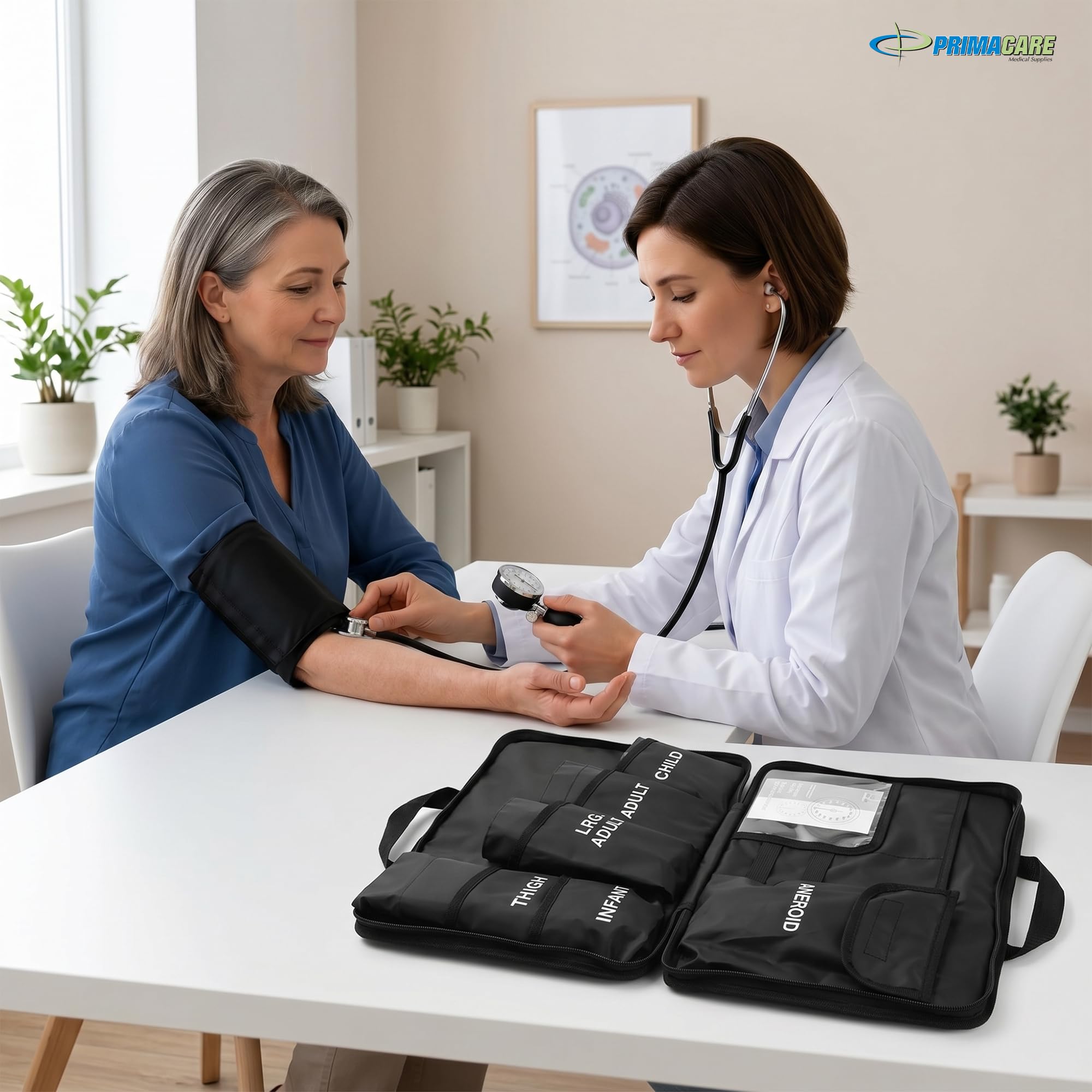 Primacare BP Kit - Blood Pressure Monitor & 5 Cuffs -7