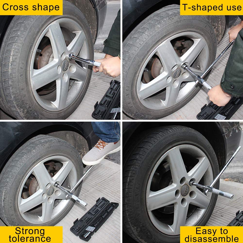Chiave a Croce a 4 Vie Chiave a Dado Chiave a Bussola Strumento per Cambio Pneumatici Auto 17-23mm