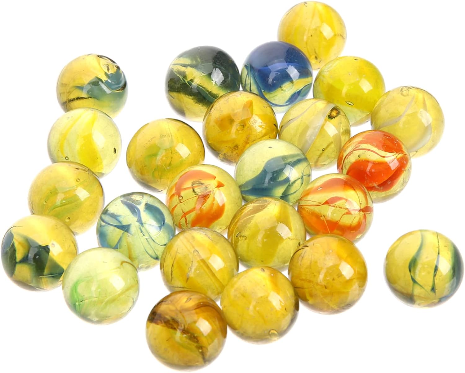 BESPORTBLE Vintage Glass Marbles Mixed Colors Bulk Replacement Beads for Marble Run Fish Tank Decor Glass Beads for Interactive Rolling Game and Family Fun