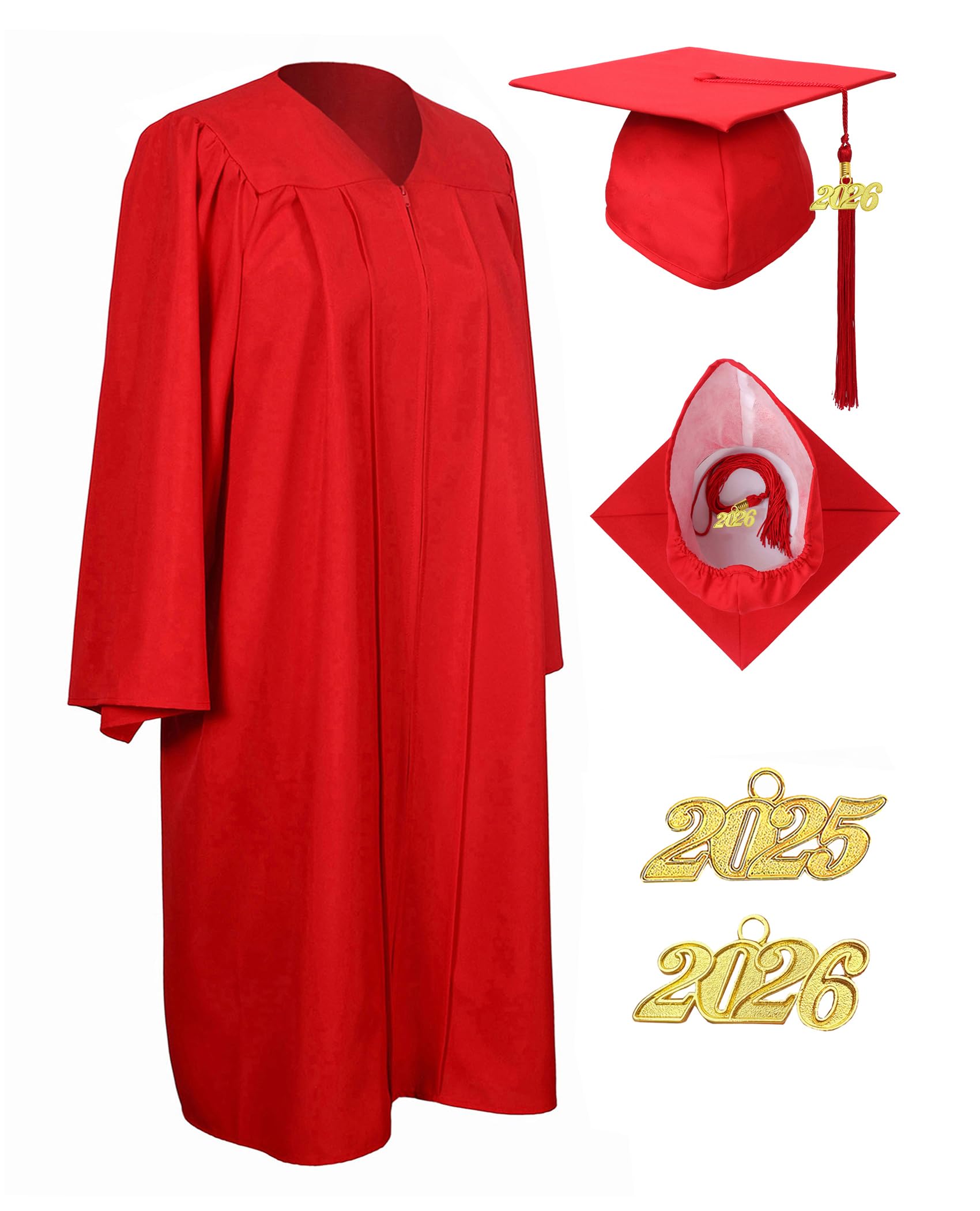 MyGradDay Unisex Matte Graduation Cap and Gown 2026 Set Bulk with Tassel for College High School Graduates