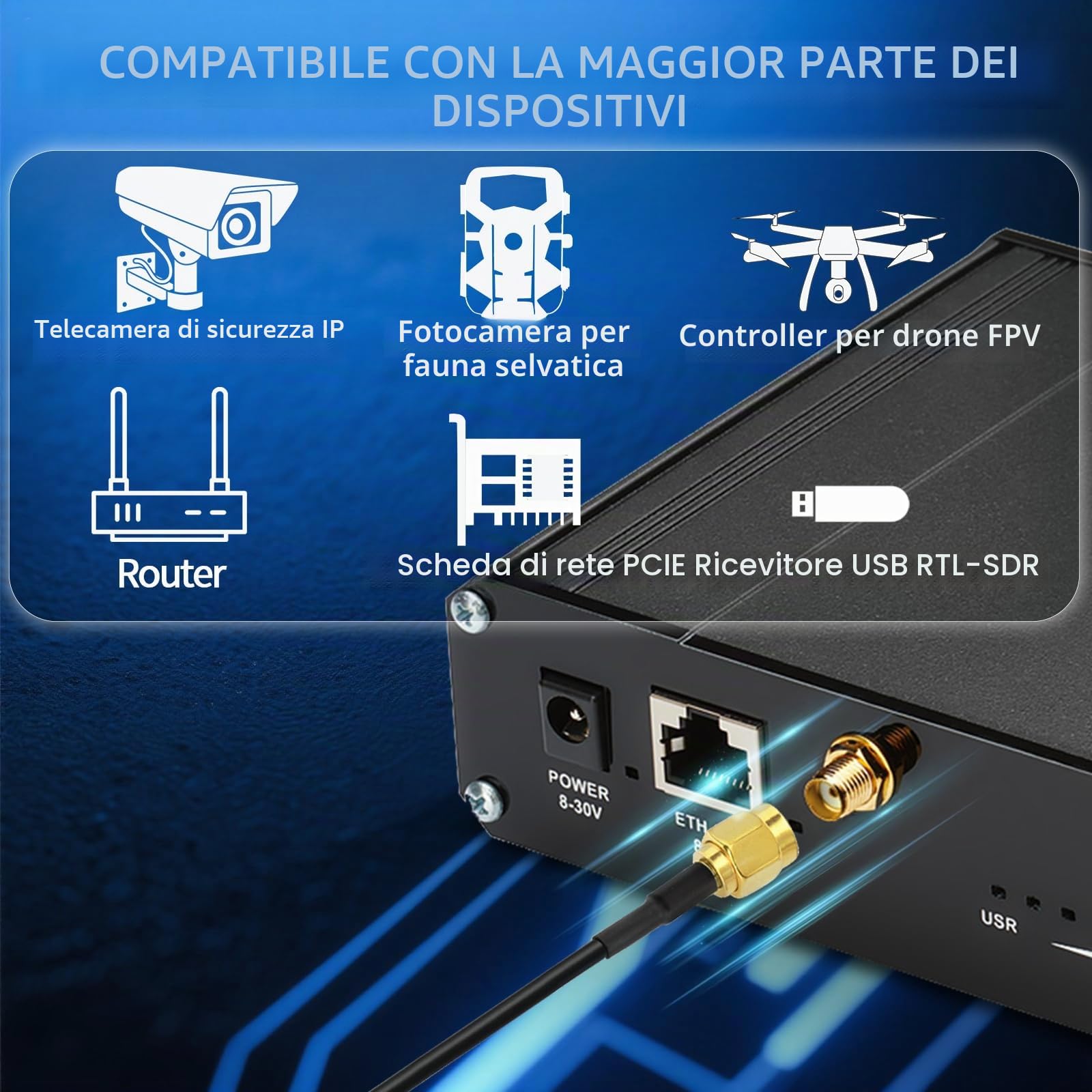 Bingfu Cavo SMA Prolunga Antenna 4G 3 m SMA Maschio a Femmina Montaggio su Paratia RG174 Cavo Coassiale per Modem Router Cellulare 4G 5G LTE Radio Ham Ricevitore RTL SDR Dongle USB, 2 Confezioni