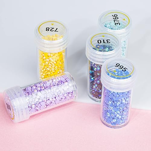 Miniatura 6 de AB - Taladros de pintura de diamante, 60 colores redondos AB cuentas de pintura de diamante con contenedores de almacenamiento de pintura de