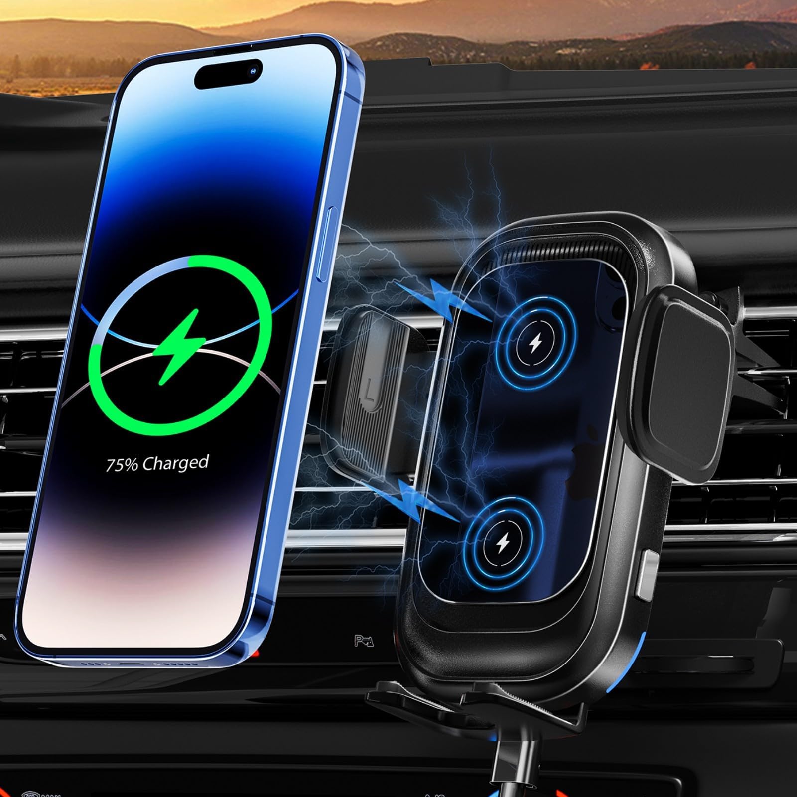 Amazon.com: Belkin Wireless Car Charger With Vent Mount 10W - iPhone ...