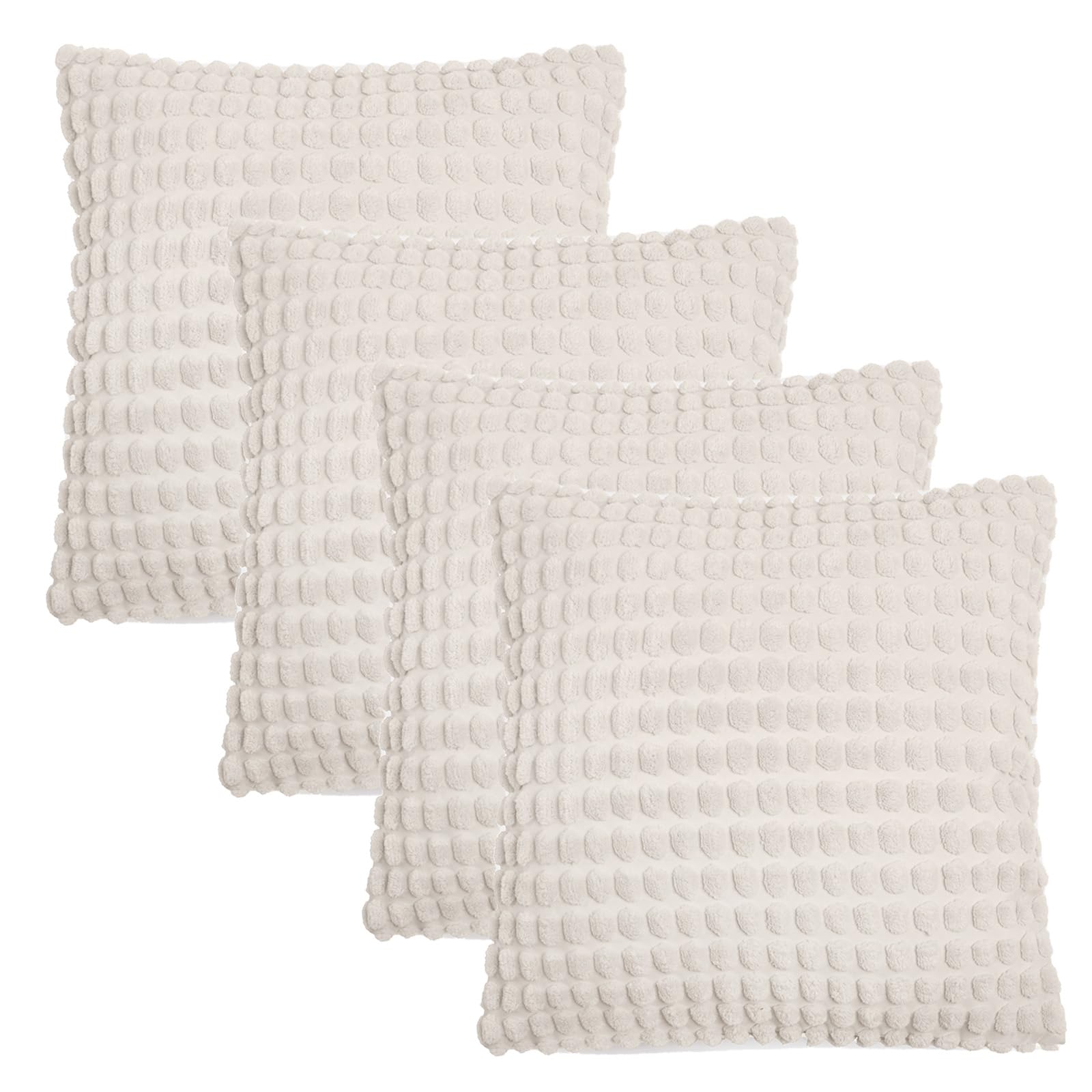 OHS Bobble Cushion Cover - Cream - 45 cm x 45 cm