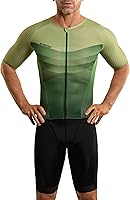 Synergy Men's Pro Short Sleeve Tri Suit - Water-Repellent Breathable Trisuit for Triathlon Races & Training
