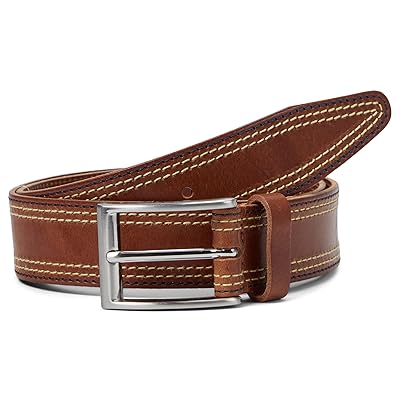 Johnston & Murphy Triple Contrast Stitched Belt Men