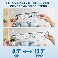 Vista 2 de 9”-15.5” Adjustable Magnetic Air Deflector with Unique Surface for Sidewall, Ceiling Registers and Vents (4 Pack)