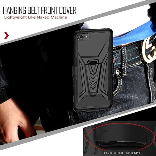 Miniatura 7 de Asuwish Funda de teléfono para iPhone 6plus 6splus 66s Plus con clip para cinturón, soporte híbrido, resistente, protección de grado duro, funda