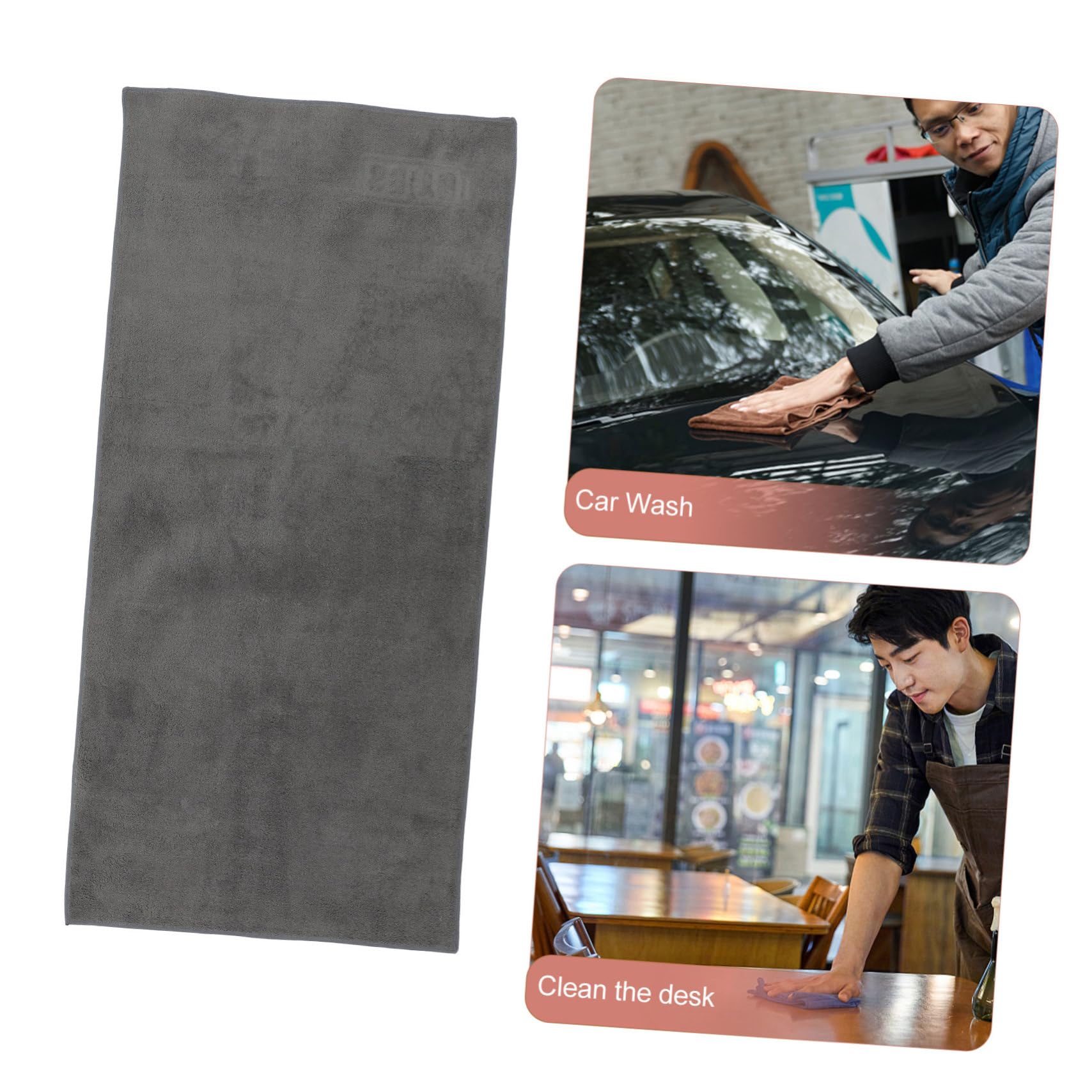 3 Stück Mikrofaser Reinigungstuch Ultra Saugfähiges Handtuch für Autowäsche Doppelseitiges Fleece für Haushaltsanwendungen und Effizientes Putzen