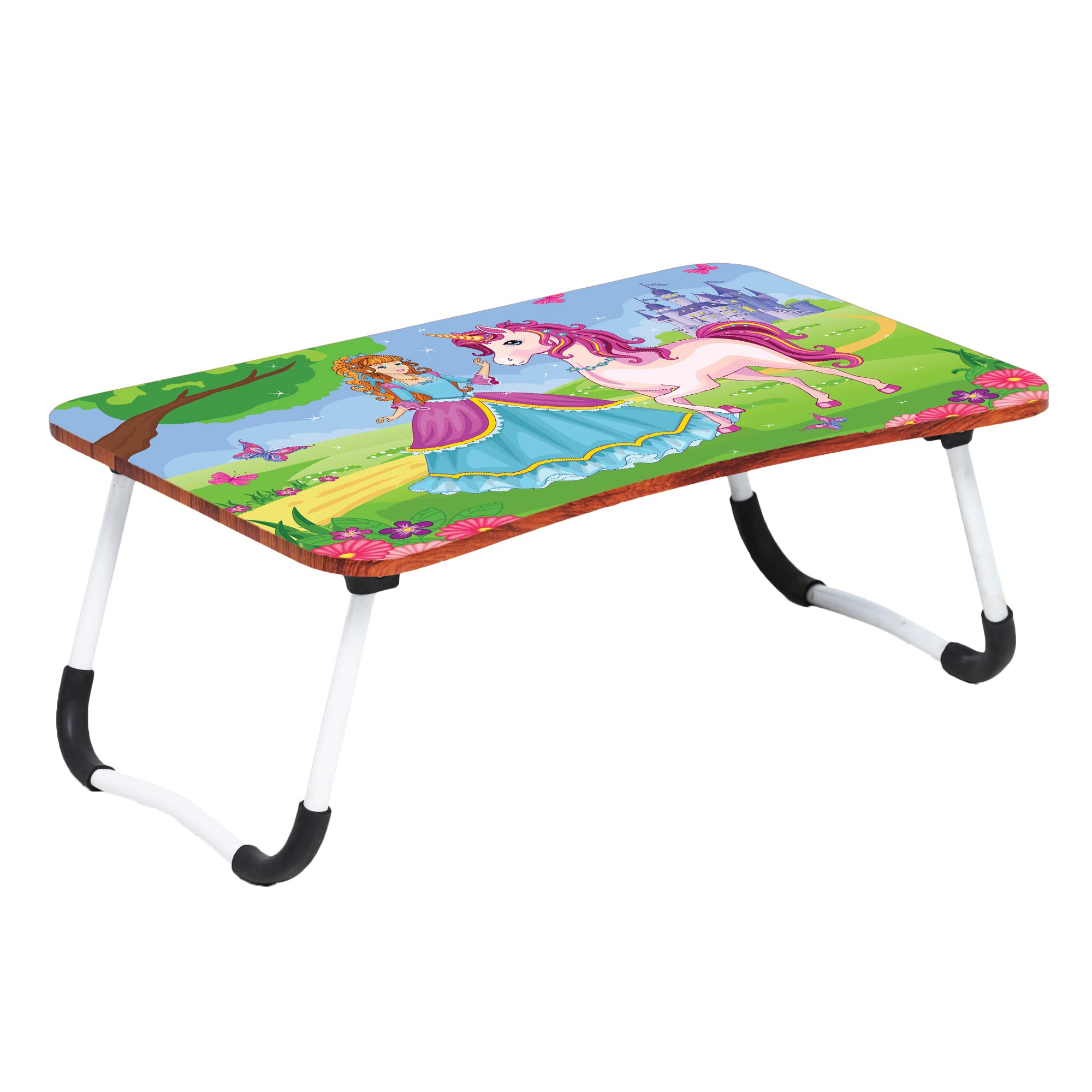 hoopy Metal Portable Multi-Purpose Laptop Desk for Study and Reading with Foldable Non-Slip Legs Foldable Study Table- Queen Unicorn Printed, 40 Centimeters, 60 Centimeters (B09GFQHJK4) Amazon Price History, Amazon Price Tracker