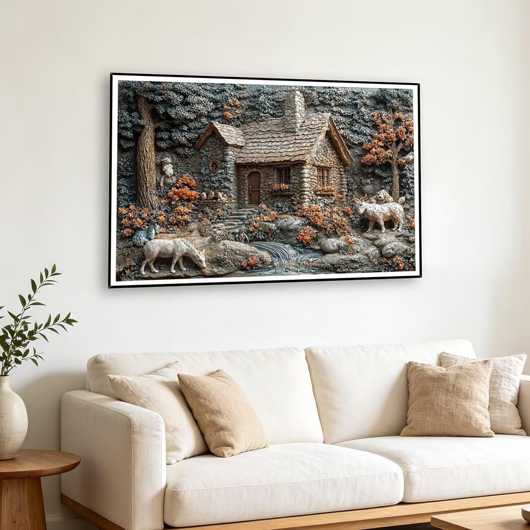 Puzzle 1000 Piezas, Puzzle Paisaje de Madera para Adultos, Regalos -2246