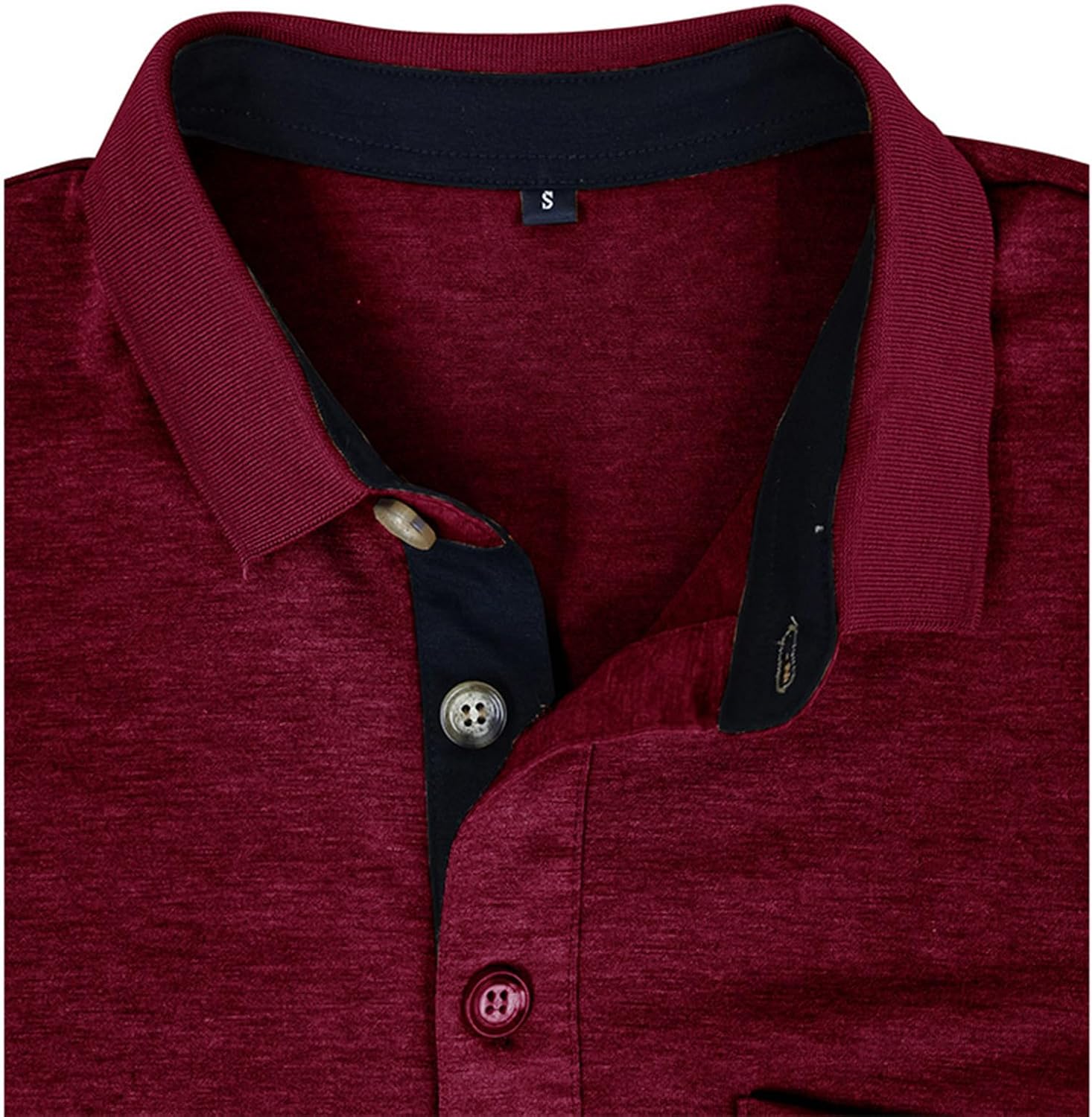 Men's Fashion Polo Shirts Short Sleeve Casual Cotton Golf Shirts Moisture Wicking Polo Shirt with Pocket - Image 4