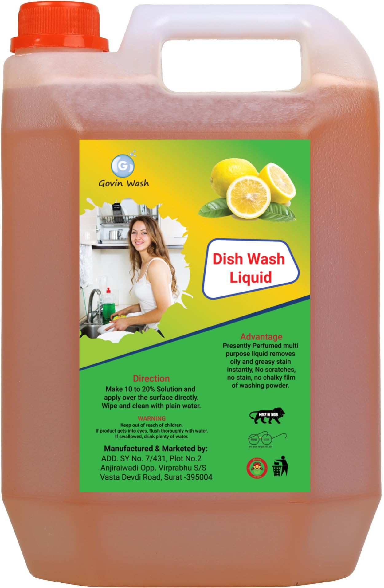GOVIN WASH Dish wash Gel, Powerful Cleaner Gel Premium Dish Plate washing Liquid-5 Liter (B0CVFC5CS4) Amazon Price History, Amazon Price Tracker