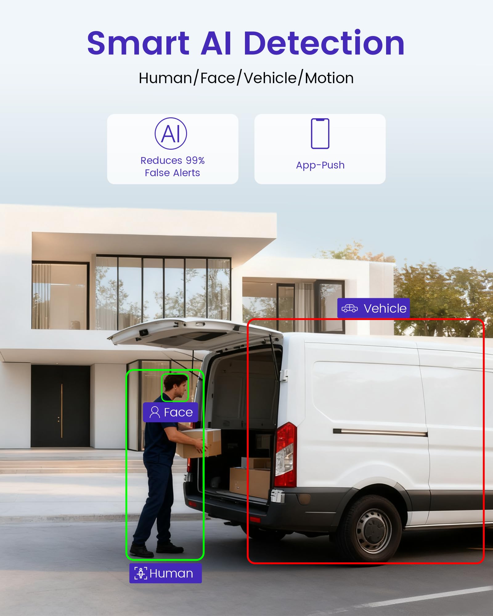 4K Kit Cámaras de Vigilancia PoE, 4X 8MP Cámaras IP Exterior Visión Nocturna a Color, 8CH NVR 2TB HDD Grabación 24/7, Detección Persona/Vehículo, Audio Bidireccional, IP66