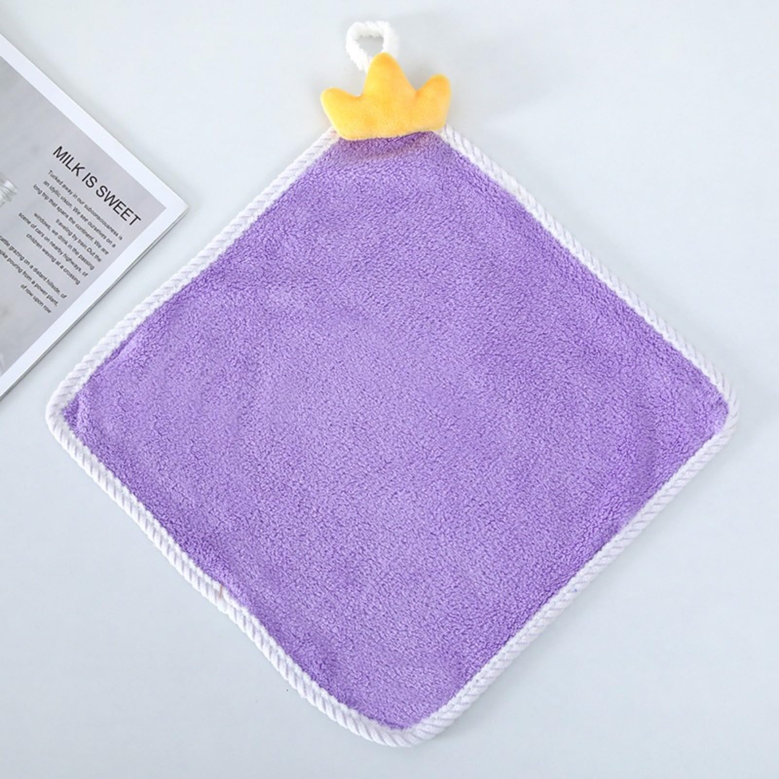QZYANXHCT Children's Hanging Coral Velvet Cartoon Hand Wiping Cloth