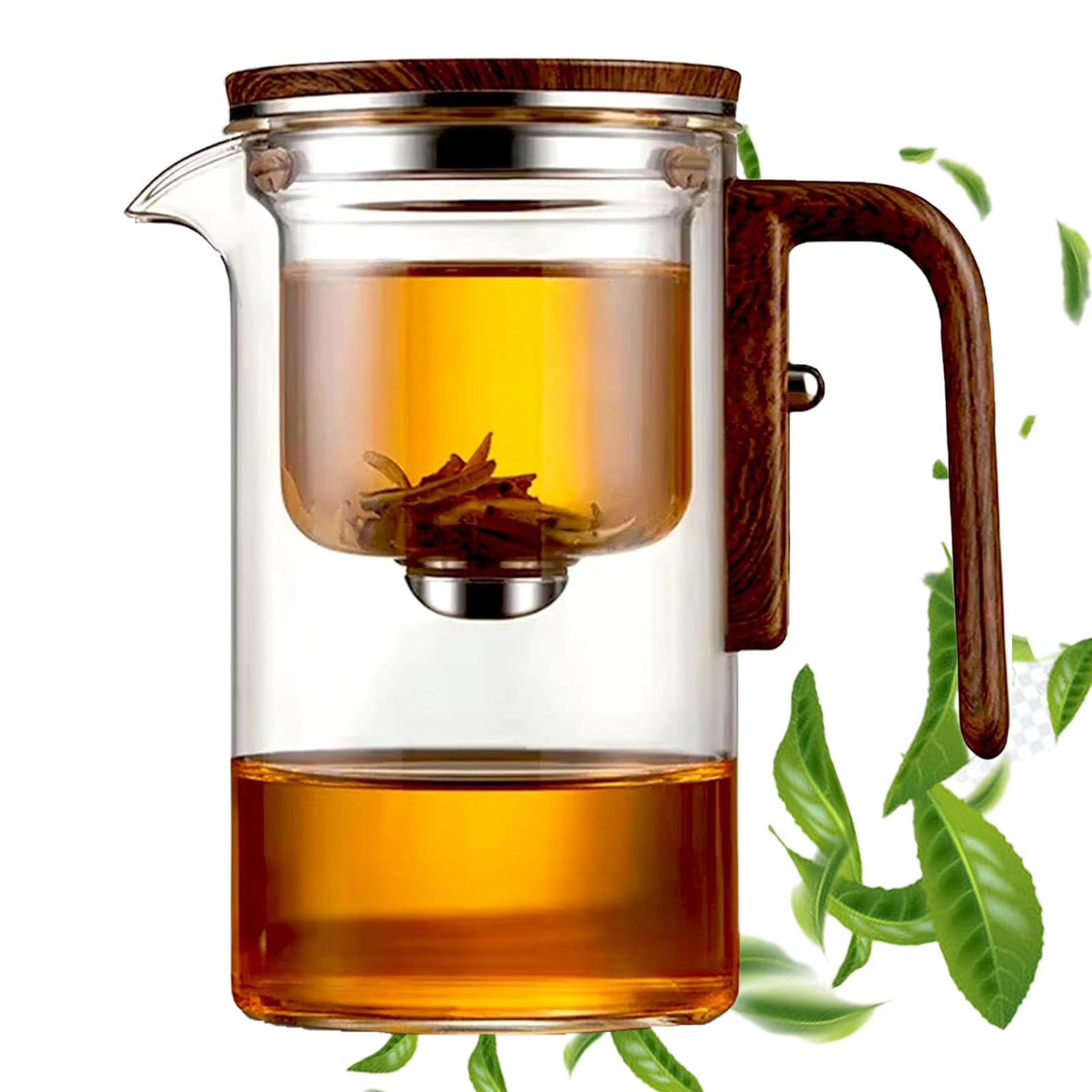 UZIPZ Enchanti Teapot, Enchanti Tea Witchcraft Teapot, Enchanti Tea Magic Pot, Enchantea Tea Pot, Glass Tea Pot With Infuser And Lid (500ml/17.6oz)
