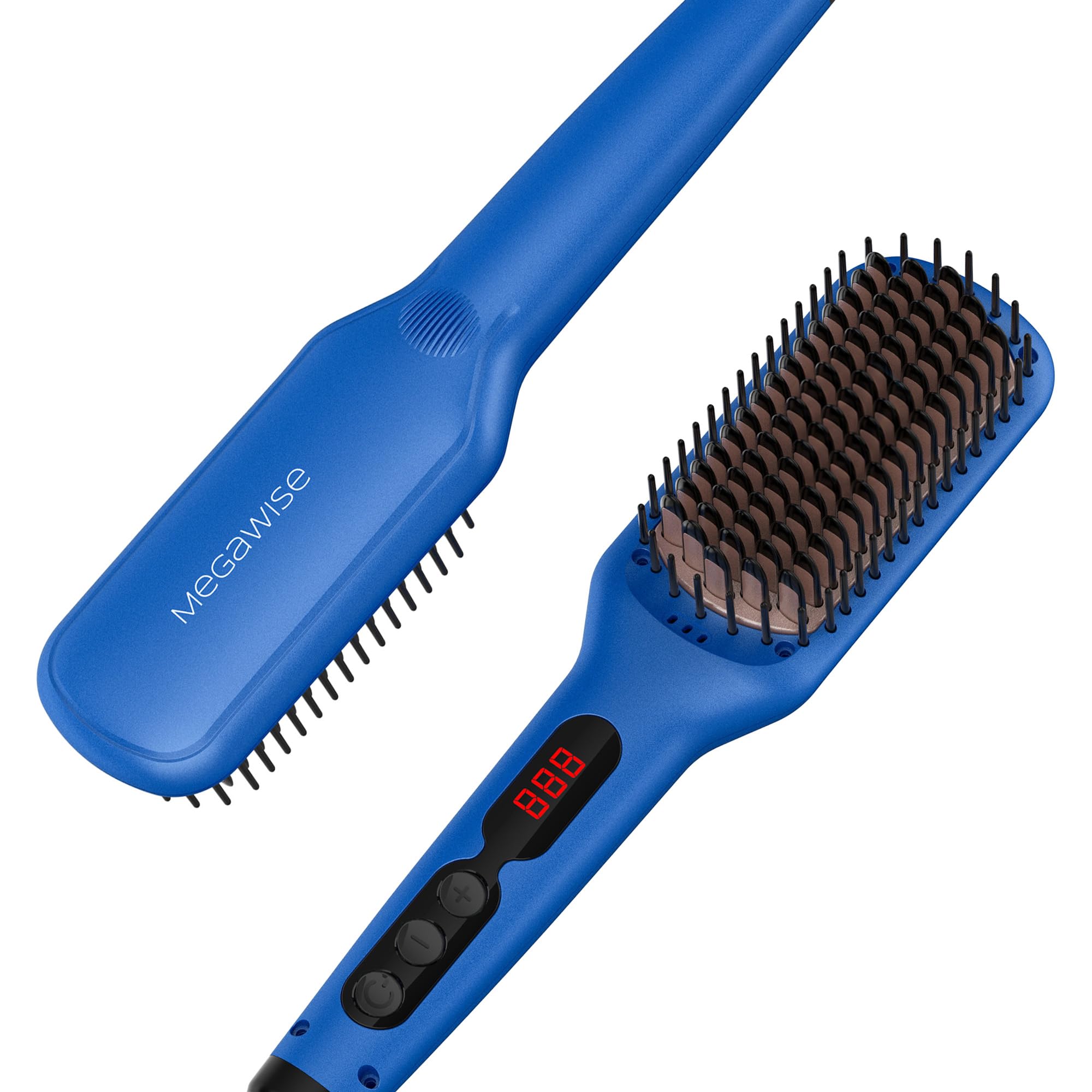 Spazzola Lisciante per Capelli, Pettine Lisciante per Tutti i Tipi di Capelli con Denti Riscaldanti Nano, Tecnologia Doppio Anione, MCH 20s Riscaldamento Rapido e Spegnimento Automatico di 60 Minuti