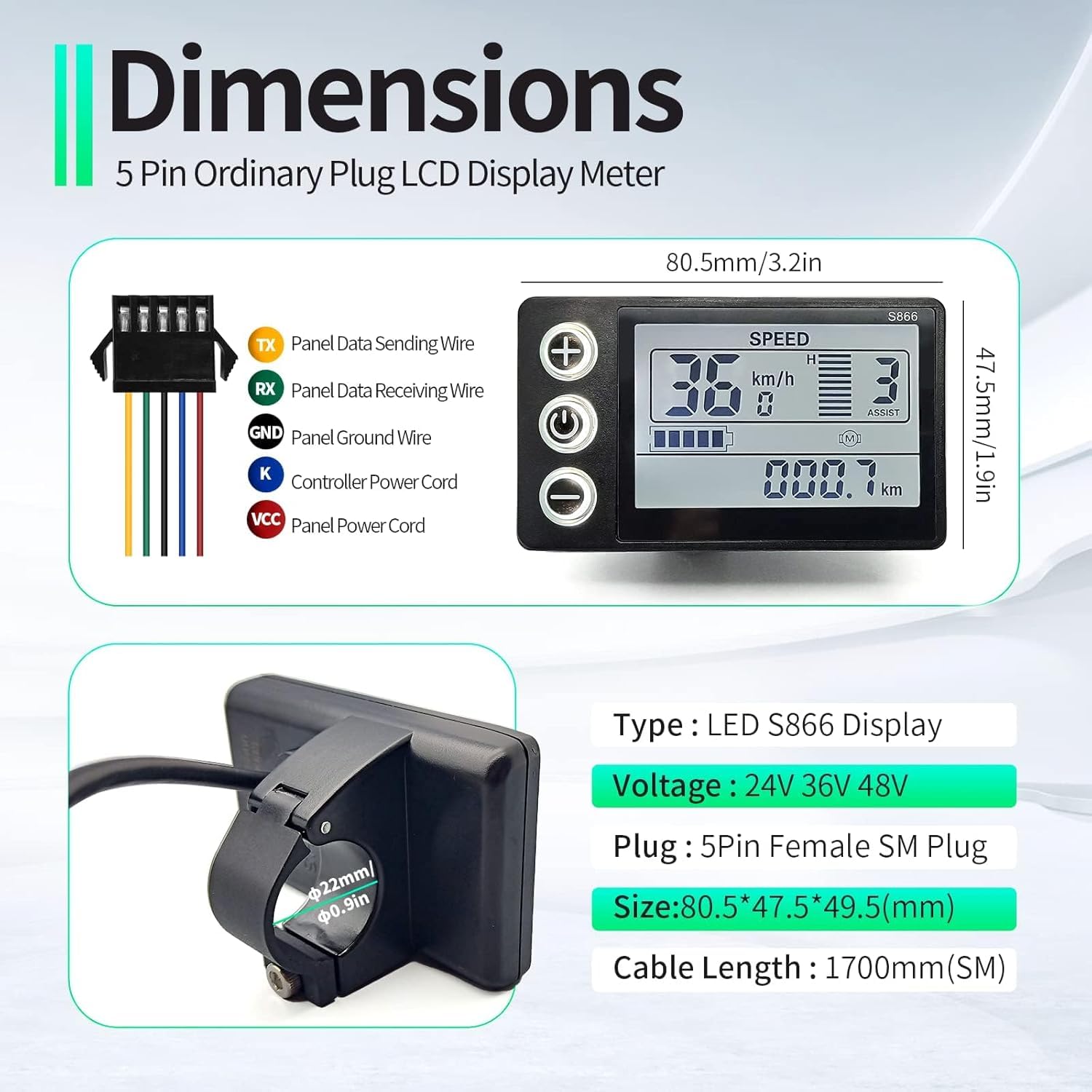 Centralina bici elettrica 36V 250W Brushless motor controller Electric Scooter Control Unit Brushless Motor Controller + Display (36V/48V 250/350W).
