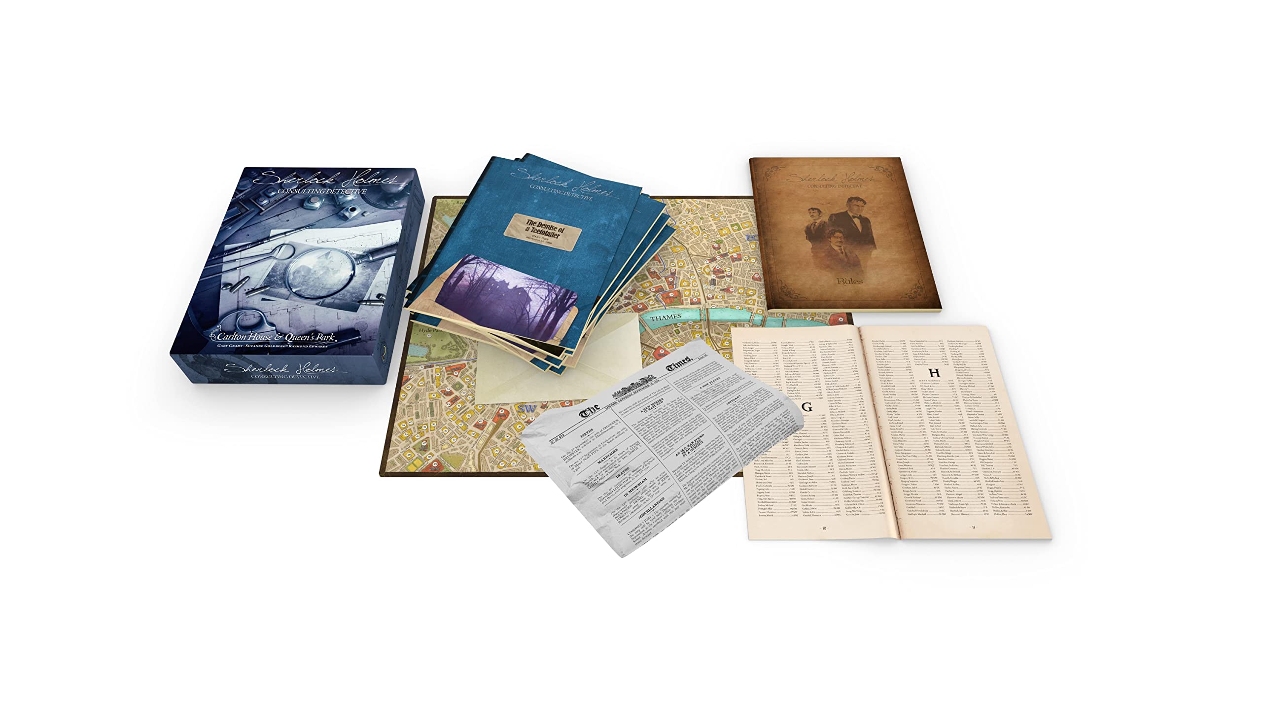 Asmodee, Sherlock Holmes Consulente Investigativo: Carlton House & Queen's Park, Gioco da Tavolo Investigativo, 1-8 Giocatori, 14+ Anni, Edizione in Italiano