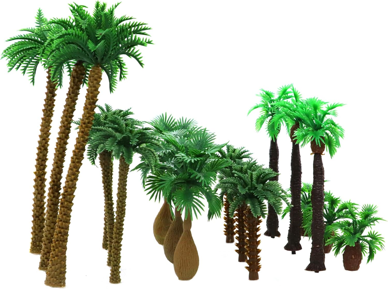 18pcs Artificial Miniature Palm Trees Scenery Layout Model