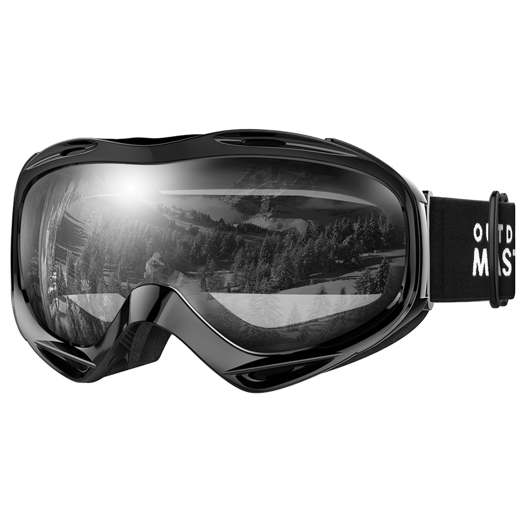 OutdoorMaster OTG Ski Goggles - Over Glasses Ski/Snowboard Goggles for Men, Women & Youth - 100% UV Protection