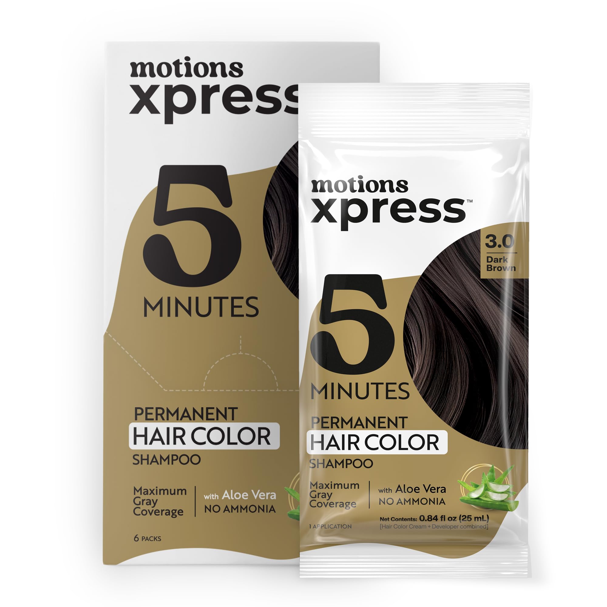 Amazon.com : Motions Xpress Permanent Hair Color Shampoo Dark