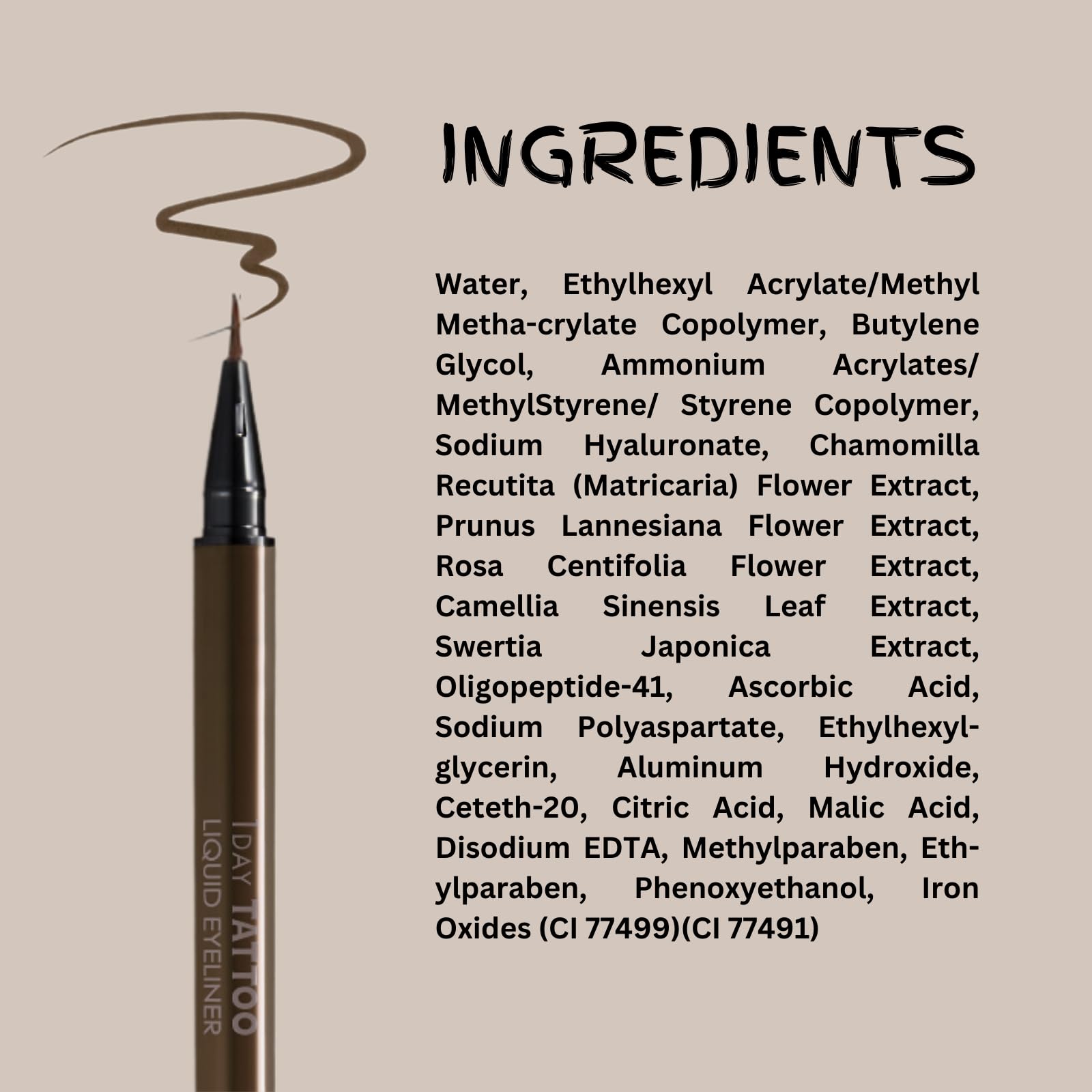 K-Palette 1DAY TATTOO Liquid Eyeliner 02 Bitter Brown 0,67 ml