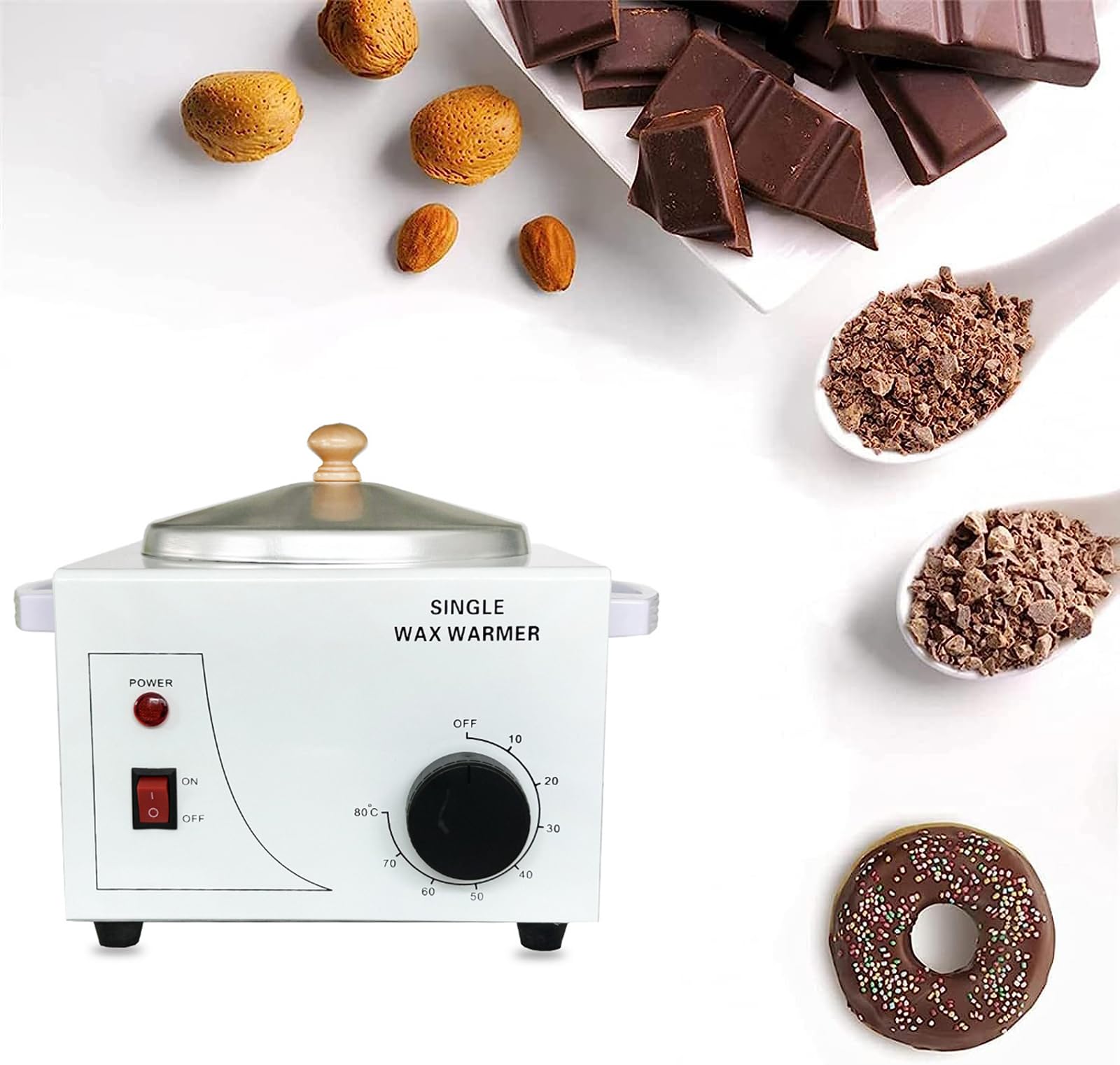 CUSMA Macchina per Temperare Il Cioccolato, Fondente Elettrico Professionale Scalda Fonduta per Cioccolato, Caramelle, Burro, Formaggio, Fragole