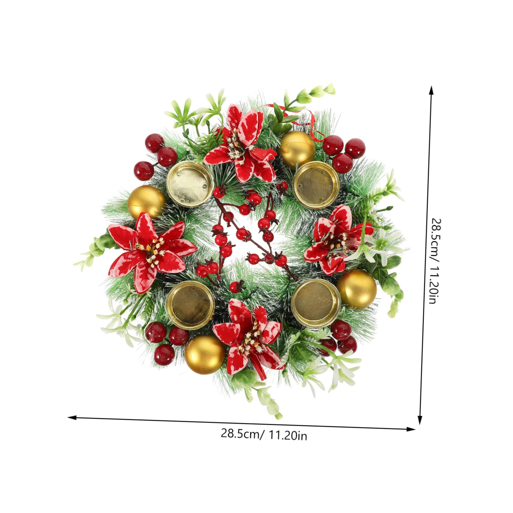 GRIRIW Table Garland Christmas Candle Holder Christmas Ornament Home Decor Wreath