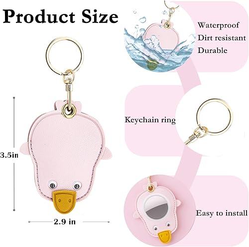 Miniatura 191 de Funda de cuero para llavero para Apple Airtag, funda protectora de AirTag con anillo para llavero, funda antiarañazos para llaves