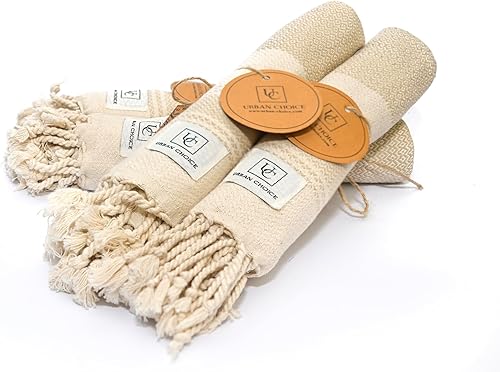 Vista 28 de Juego de 2 toallas de mano turcas con lazo para colgar (18 x 38 pulgadas), prelavadas, toallas de mano decorativas multiusos para baño, manos