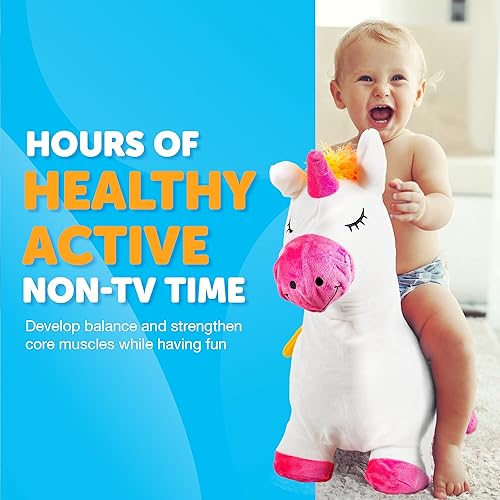 Miniatura 3 de WADDLE Saltarin hinchable de animales de peluche, juguete para interiores y exteriores para niños pequeños y niños, bomba incluida, para niños