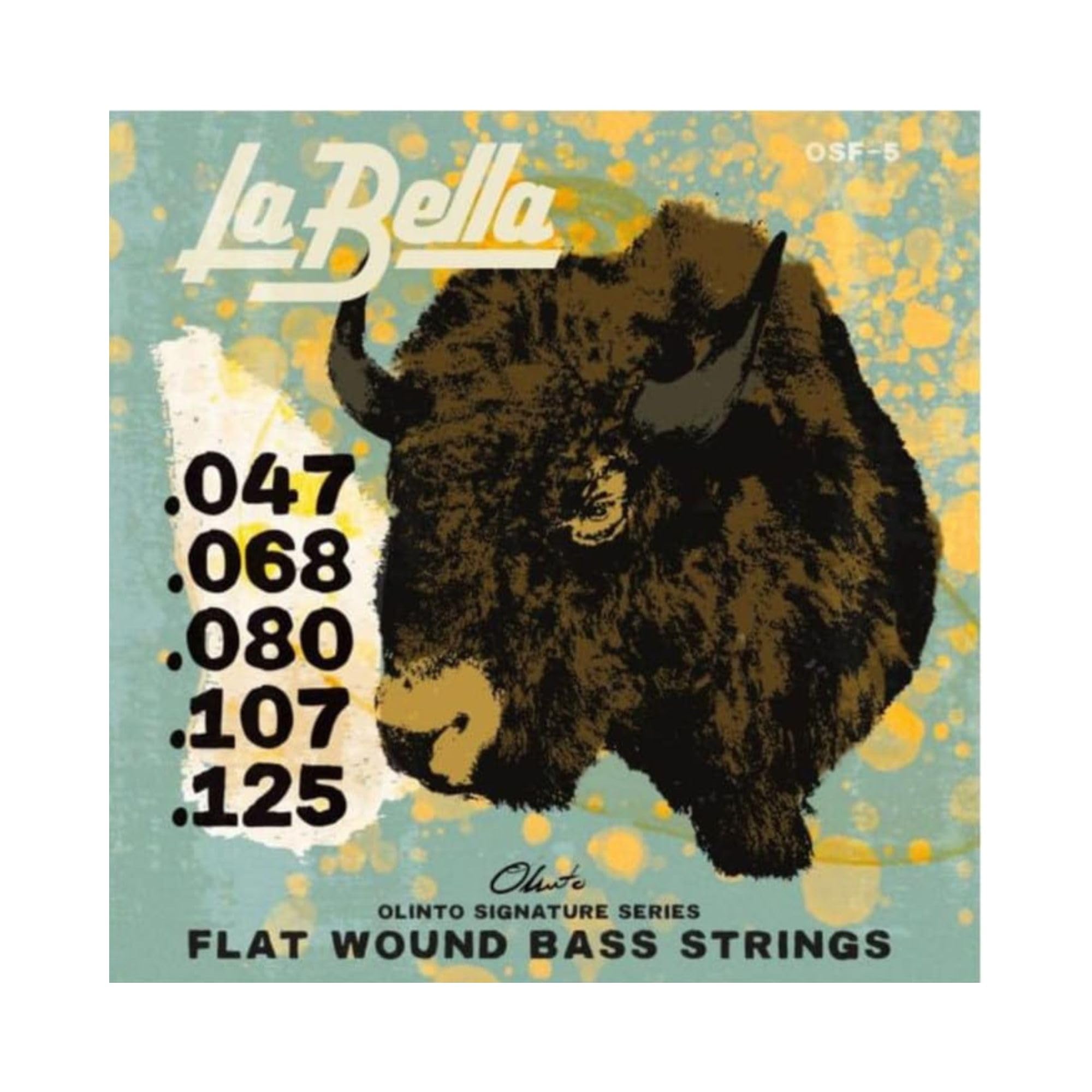 La Bella OSF-5 Olinto Signature Flat Wound Bass 5-strunowy zestaw 47-125