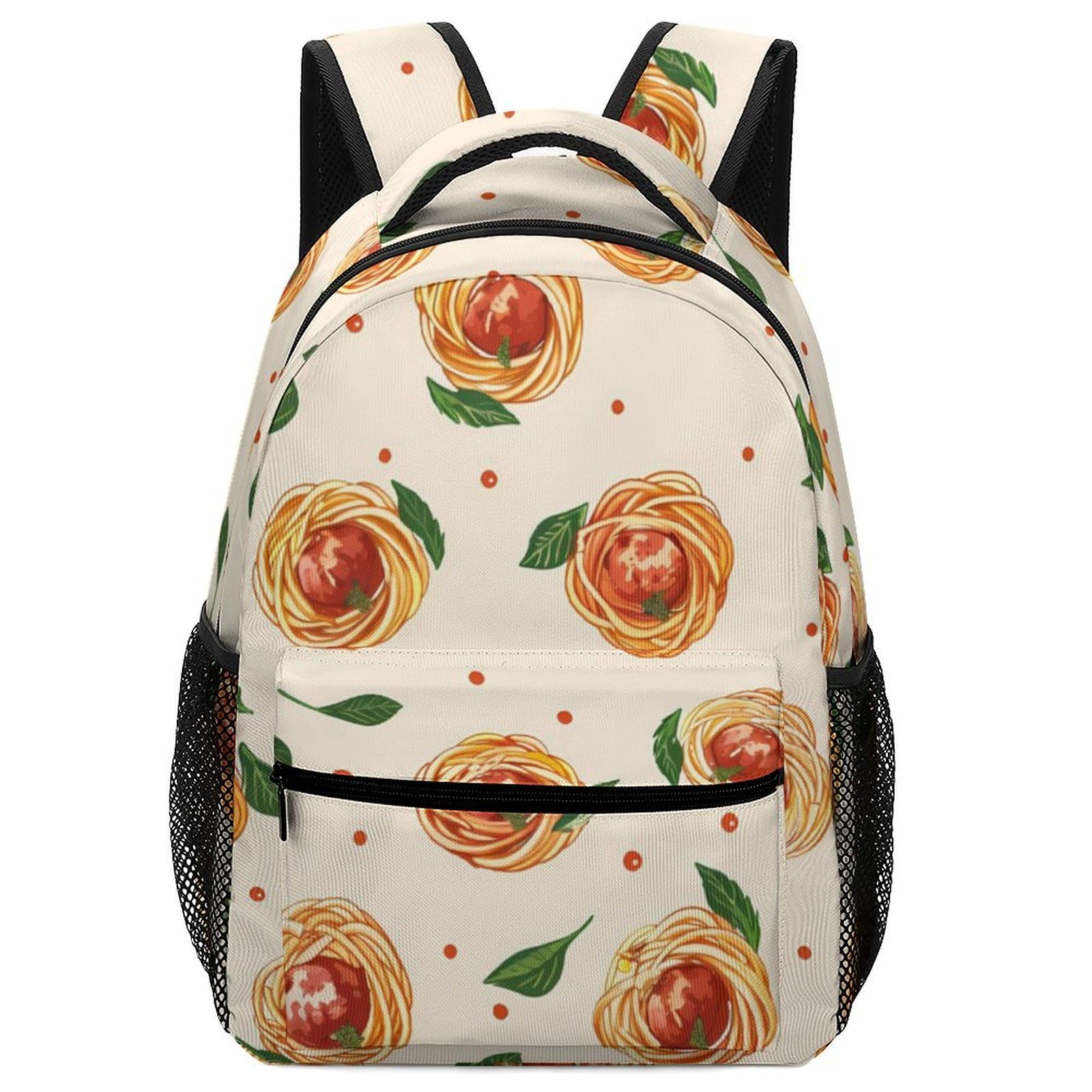 Spaghetti Meatballs Pattern Laptop Backpack Lightweight Travel Backpacks Casual Daypack with Adjustable Strap for Men Women