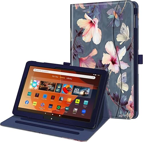 Miniatura 10 de Fintie Funda para tableta Tienda Fire HD 10 y 10 Plus (1311 generación, versión 20232021) de 10.1 pulgadas, multiángulo, con bolsillo, función de