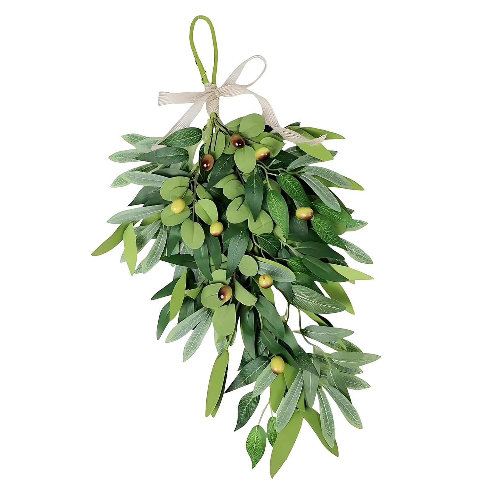Tsophreniq Handcrafted Leaves Garlands with Bright Berries Celebration Decoration for Indoor Decoration and Festival Event Berries Wreath