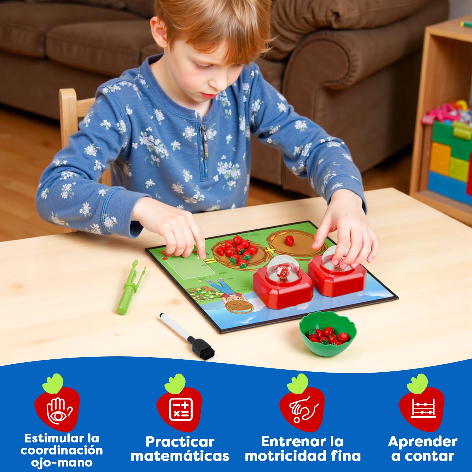 Broytain Juegos de mesa de matemáticas para niños con poppers de dados, juguetes educativos para contar, sumar y restar, juegos de motricidad fina, juegos de dados para jardín de infantes y hogar