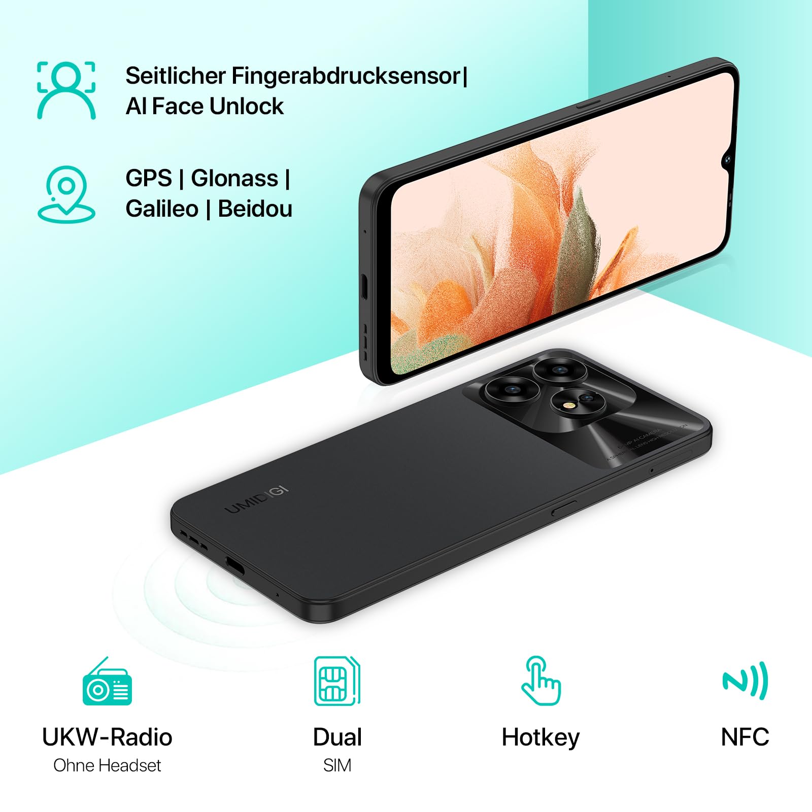 UMIDIGI A15 Smartphone Without Contract, Android 13 NFC Mobile
