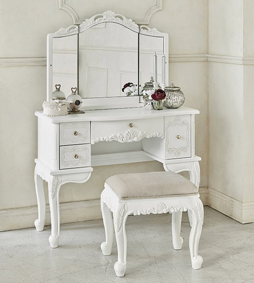 Amazon｜ヴィオレッタシリーズ ドレッサーセット アンティークホワイト
